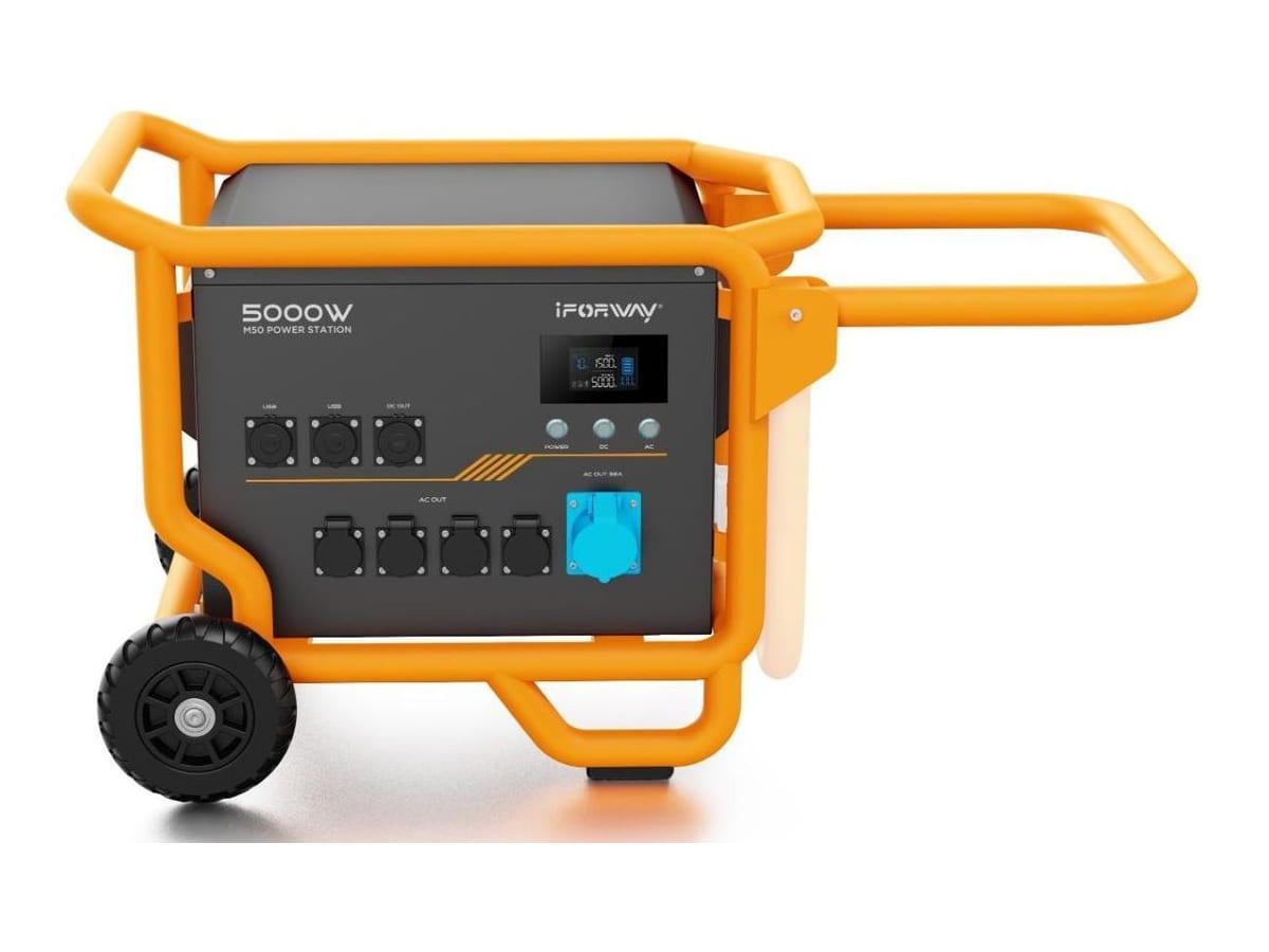 M5003 power station in its orange wheeled frame